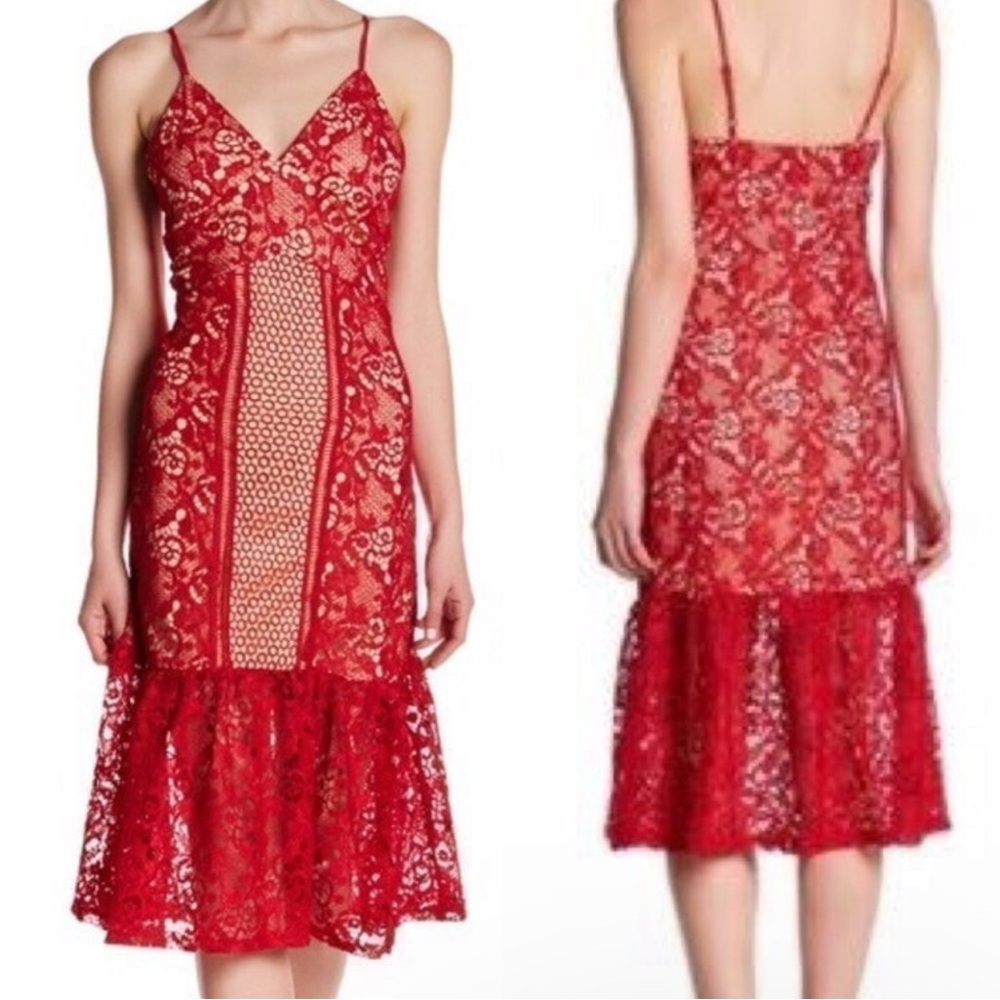 Romeo and Juliet Couture Red Lace Dress NWT *// - Picture 9 of 9